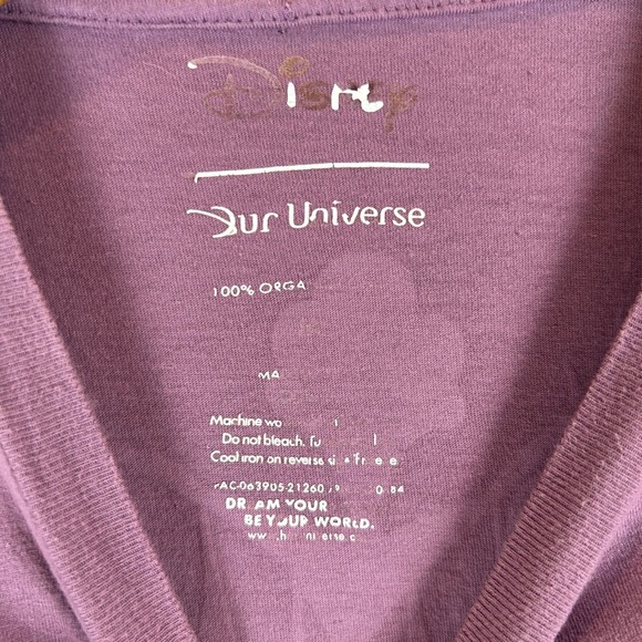 Disney Our Universe The Muses Long Sleeve Purple Graphic Tee Women's - Picture 3 of 10